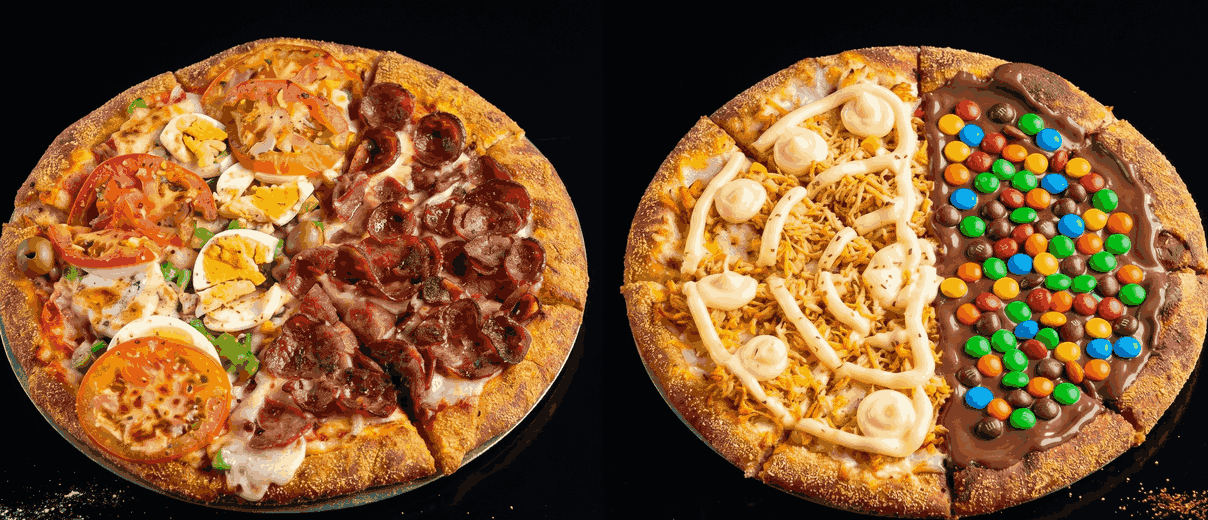2 pizzas médias